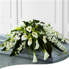 Calla Lily and Orchid Casket Spray