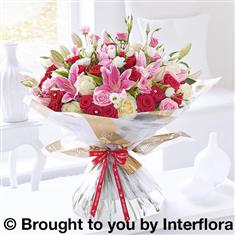 Happy Anniversary Ultimate Rose &amp; Lily Hand-tied