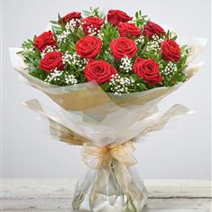 Heavenly Red Rose Hand-tied