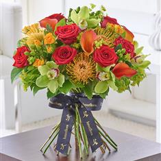 Luxury Orchid, Rose &amp; Calla Lily Vibrant Hand-tied