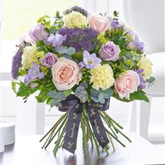 Luxury Pastel Rose &amp; Freesia Hand-tied