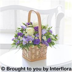 Scented Lilac &amp; White Basket