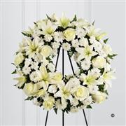 White Tribute Wreath