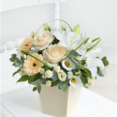 Cream Exquisite Arrangement with Chocolates