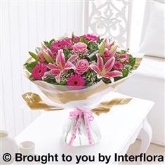 Large Thank You Pink Radiance Hand-tied