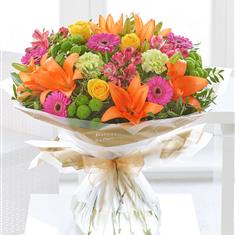 Large Vibrant Hand-tied