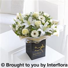 Large White Radiance Sympathy Hand-tied