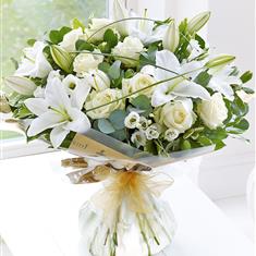 Large Wonderfully White Sympathy Hand-tied