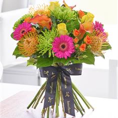 Luxury Rose &amp; Calla Lily Hand-tied with Belgian Chocolates