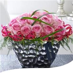 Luxury Pink Rose and Gloriosa Arrangement