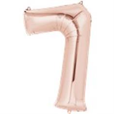 Large Rose Gold 7 Balloon