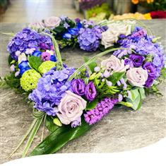 Blue and Lilac Open Heart