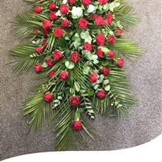 Red Rose Coffin Spray