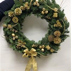 Gold Door Wreath 