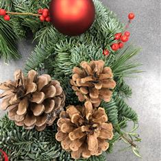 Red and Brown Door Wreath