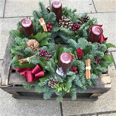 Circular Christmas Advent Candle Arrangement  