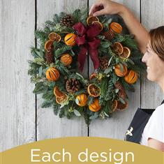 Pine Cone and Orange Wreath 