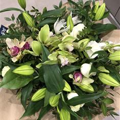 Cymbidium, Rose And Lily Hand Tie