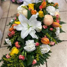 Orange, White and Yellow Teardrop