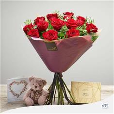 Gift Set - Luxury Dozen Red Rose