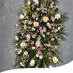 Large Pale Pink Coffin Spray 