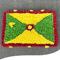 Flower Tribute - Grenada Flag