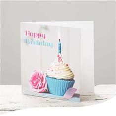 Happy Birthday Cupcake Greetings Card