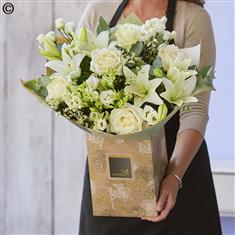 Elegant White Rose September Bouquet