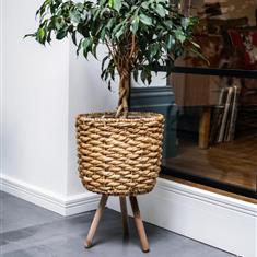 Water Hyacinth Lined Basket