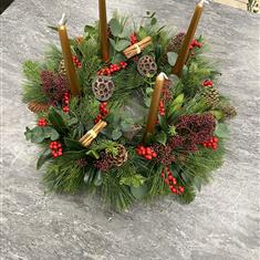 Gold Candle Advent wreath 