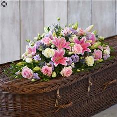 Rose and Eryngium Coffin Spray