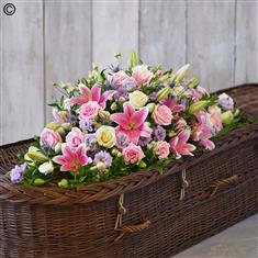 Rose and Eryngium Coffin Spray Extra Large