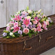 Rose and Eryngium Coffin Spray Large