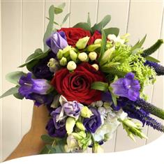 Red, Purple and White Bouquet 
