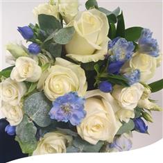 Pale Blue and White Bouquet