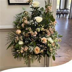 Peach and White Pedestal 