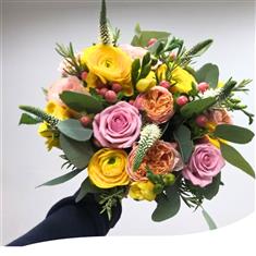 Ranunculus &amp; Mixed Roses Bridal Bouquet