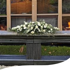 White Top Table Arrangement 