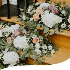 Staircase - Hydrangeas &amp; Roses