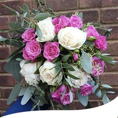 Vivid Moonlight Roses Bridal Bouquet