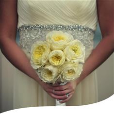 David Austin Patience Garden Rose Bridesmaid Bouquet