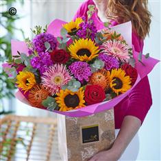 Luxury Late Summer Bouquet feat Sunflowers &amp; Roses