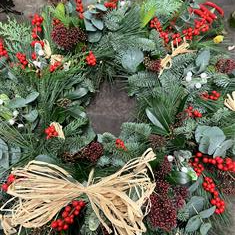 Large Door Wreath With Skimmia 