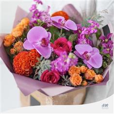Gift Box - Passionate Orchids Hand-Tied (Standard)
