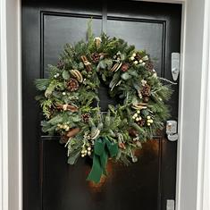 Natural Green And Brown Door Wreath 