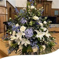 Blue and White Pedestal 