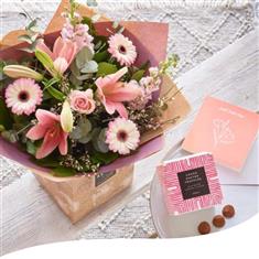 Mother&#39;s Day Gift Set - Delicate Harmony, Chocs &amp; Card