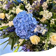 Funeral Spray Heavenly Blue Hydrangea