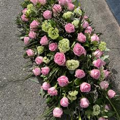 Pale Pink Rose Coffin Spray 