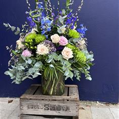 Extra Large Flower and Pussy Willow Flower Vase 
